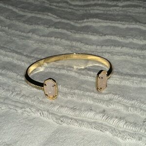 Kendra Scott Elton Gold Cuff Bracelet in Iridescent Drusy